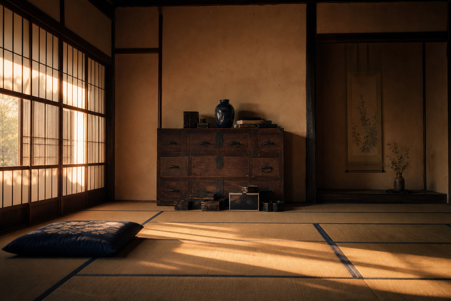 穏やかな光の差し込む和室